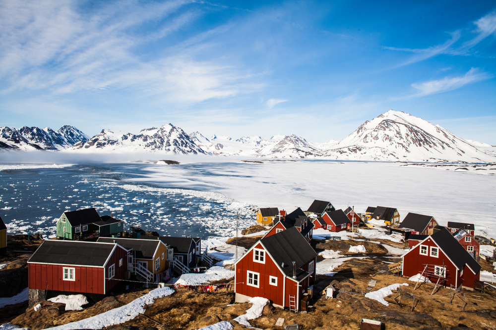 Greenland. Kulusuk village, east Greenland