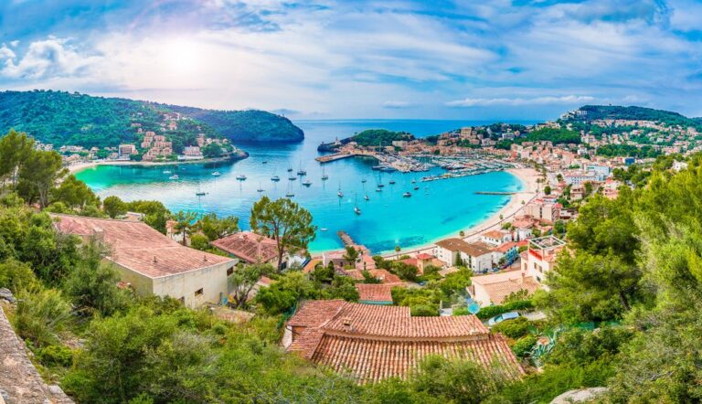 Panoramic View Of Porte De Soller Palma Mallorca Spain