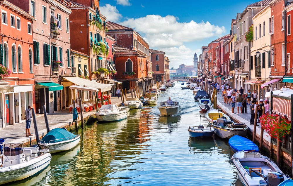 Island Murano In Venice, Italy.