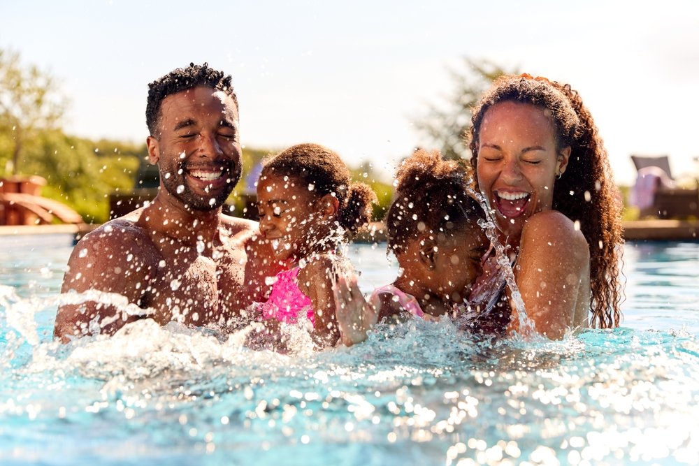 Family On Summer Holiday With Two Girls