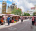 Sao Paulo Sp Brazil - March 03 2019: People At the street Market Known as Feira Da Liberdade liberty Fair or Japanese Fair