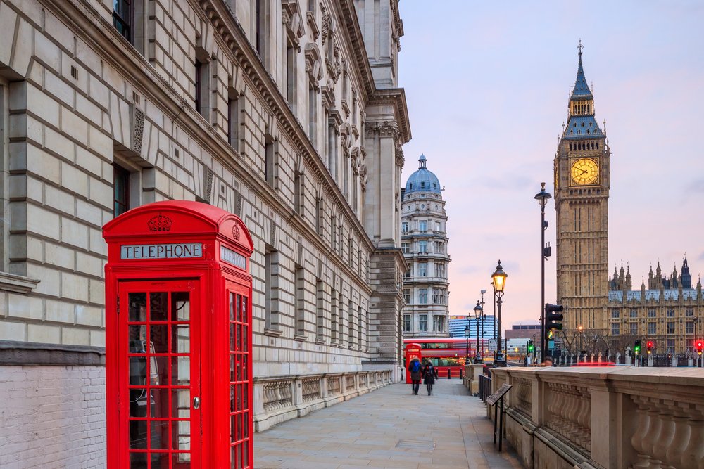 London Skyline With Big Ben And Houses Of Parliament