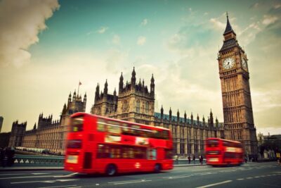 The London Red Bus and The Big Ben