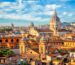 Aerial Panoramic Cityscape Of Rome, Italy,,Europe.