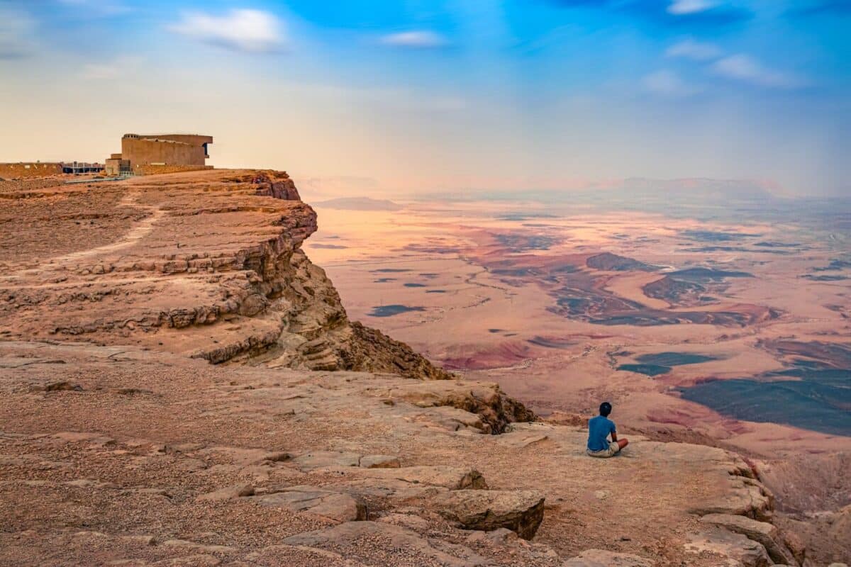 Ramon Crater in the Negev desert is the largest erosive crater in the world.