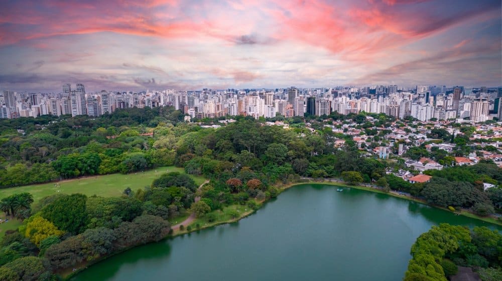 Aerial View Of Ibirapuera Park In São Paulo Sp. Residential