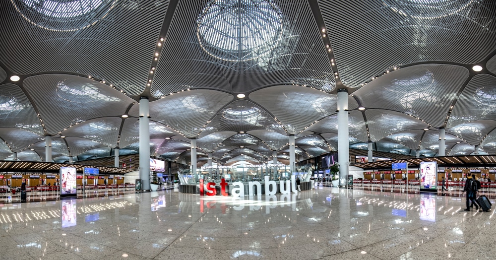 Istanbul Turkey: New Istanbul Airport Terminal. Third Istanbul Airport. Panaroma