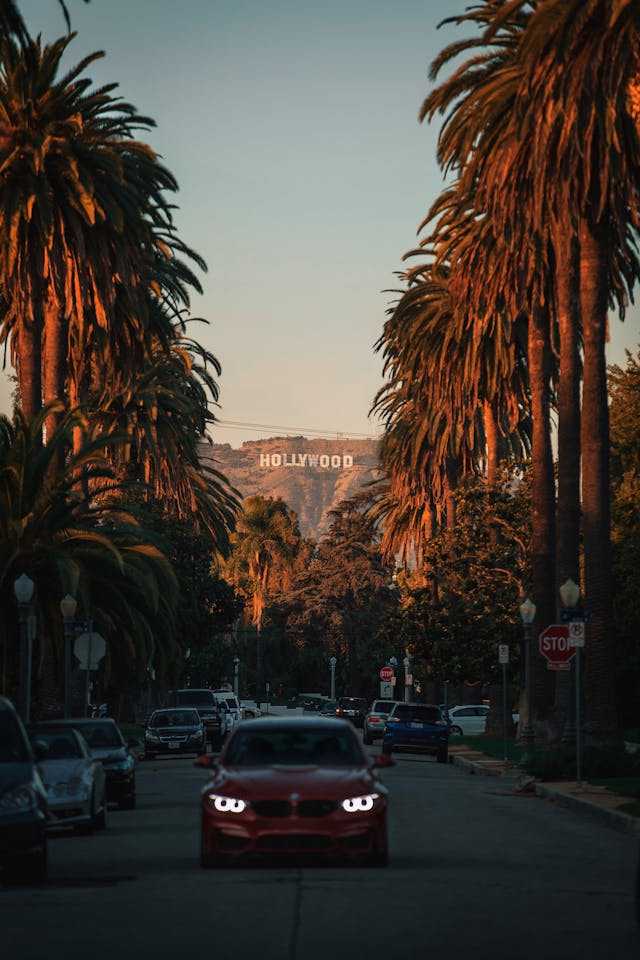 Los Angeles driving in night