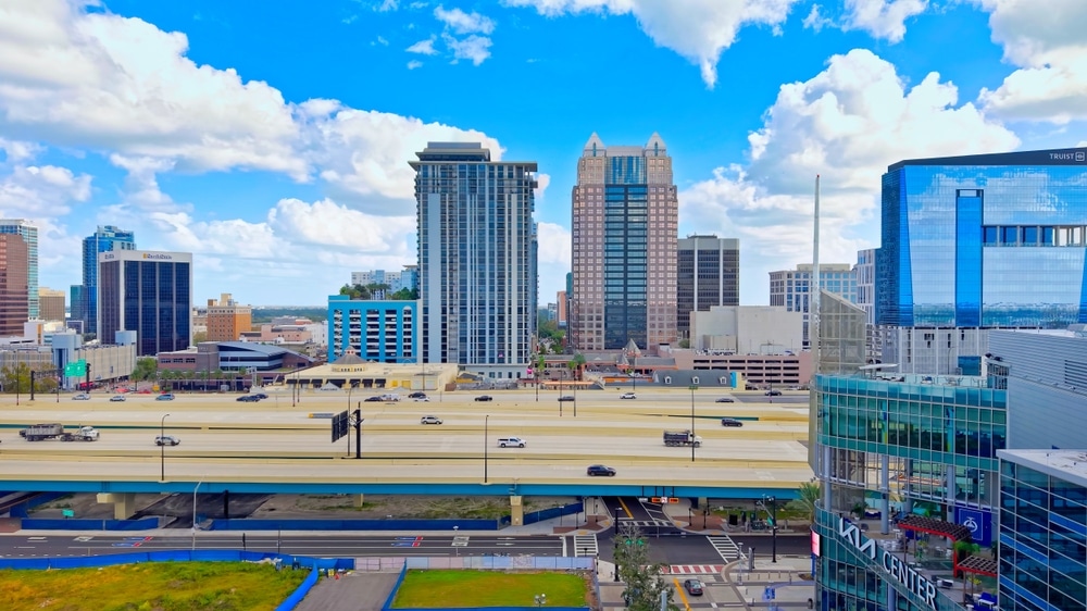 Downtown skyline in Orlando Florida - ORLANDO