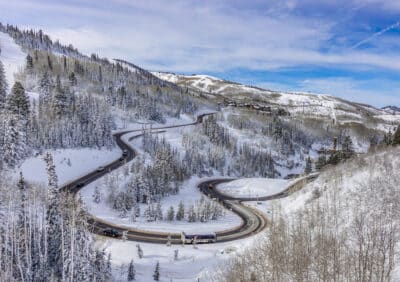 Mountain Winter in New Park city