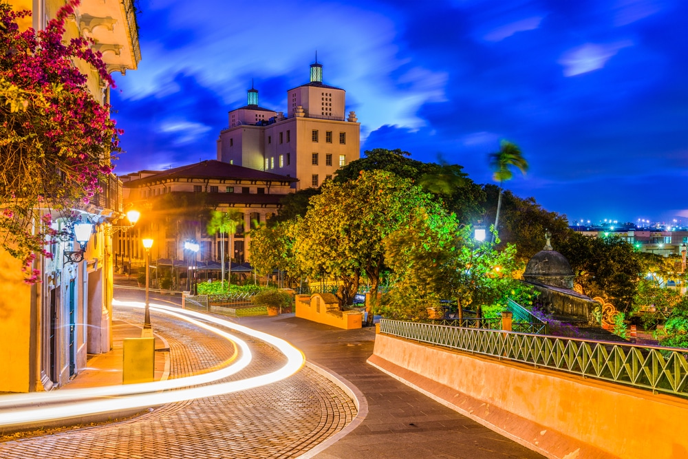 San Juan, Puerto Rico streets and cityscape.