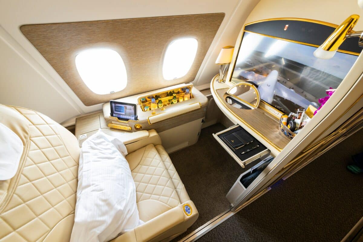 fly Emirates first class with discount