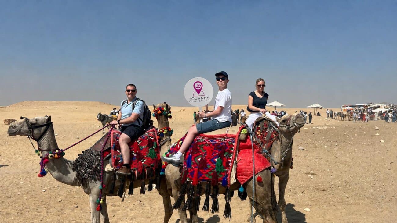 Riding Camel in Egypt organized family trip by Journey Connected