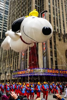 Snoopy Balloon Floats, in The Air During The Annual Macy's